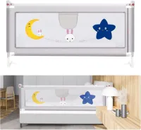Inovra ® Veiligheidshek voor Kinderbed met Verstelbare Hoogte en Inklapbare Functie