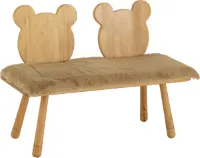J-Line Stoel Kind Beer 2 Persoon Hout Naturel