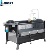 J-Mart Multifunctioneel Baby Bed - 3 in 1 Campingbedje - Reisbedje - Inklapbaar - Incl. Commode - 0 tot 6 Jaar - 126 x 60 x 76 cm