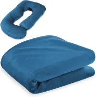 J-vormige zwangerschapssteunpillow van 180cm voor zijslapers - Perfecte ondersteuning voor rug- en heupklachten