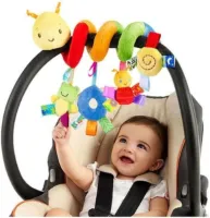JGS Premium - Baby spiraal activiteit speelgoed voor wieg bed, wandelwagen en kinderwagen met rinkelende Bell