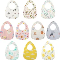 JGS ® Waterdichte en Zachte Slabbetjes met Klittenbandsluiting voor Baby