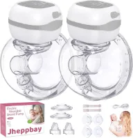 Jheppbay Handsfree Borstkolf - Electrisch Dubbel (2 Stuks) - Draadloos en Makkelijk in Gebruik
