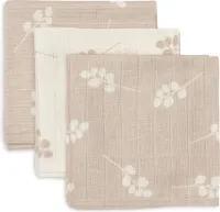 Jollein Hydrofiel Monddoekje 31x31cm Twig - Wild Rose - 3 Stuks