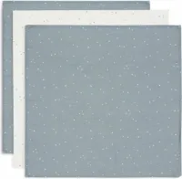 Jollein - Hydrofiele Doek Small 70x70cm - Spuugdoekjes - Zacht Katoen - 3 Stuks - Twinkling Sea Green