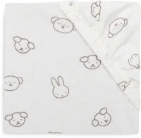 Jollein x Nijntje - Hoeslaken Jersey 70/75x140/150cm - Wieg, Ledikant, Babybed - Miffy and Friends