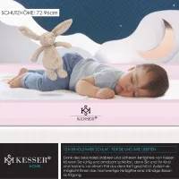 KESSER® bedhekje - Bedhek Kinderbedhek voor kinderen Baby bedhek Valbeveiligingsbed voor Bed & boxspring - 180cm, Roze