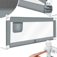 KESSER® bedhekje - Bedhek Kinderbedhek voor kinderen Baby bedhek Valbeveiligingsbed voor Bed & boxspring - 200cm, Lichtgrijs