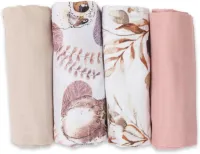 Katoenen Mousseline Doeken 4-Pack - 65x70 cm - Hydrofiele Luiers voor Baby