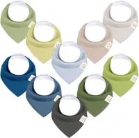 KeaBabies Baby Bandana Kwijlslabbetje voor Meisjes - Super Absorberend Biologisch Katoenen Bandana Slabbetje - Baby Kwijlslabbetje - Slabbetje voor Doorkomende Tandjes (Brave)