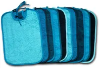 KiGATEX 10 x Baby Slabbetjes van 100% Katoen - Verstelbare Slabbetjes - Extreem Absorberende Badstof met Strikje - Oeko-Tex Gecertificeerd - 30 x 40 cm