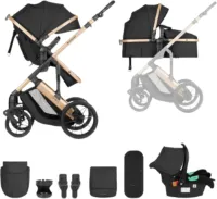 Kikkaboo Darling Kinderwagen 3-in-1 - Zwart