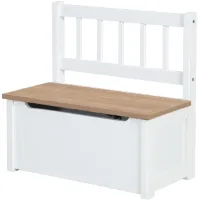 Kinderkistbank - Opbergruimte - Wit - Hout - 53x56x29 cm