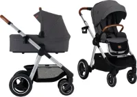 Kinderkraft EVERYDAY - Kinderwagen 2in1 tot 27 kg - Grote wieg XL - Grijs
