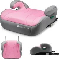 Kinderkraft I-BOOST - Zitverhoger - Gordelkussen - Autostoel - lichtgewicht - eenvoudig te monteren - met ISOFIX bevestigd - 9-12 jaar - I-SIZE 135-150 cm - ergonomisch - extra schuim - Roze