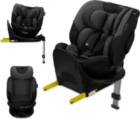 Kinderkraft I-FIX i-Size - 40-150 cm - 360° draaibare autostoel - RWF tot 4 jaar - H-GUARD+ en SPS+ systemen - ISOFIX met steunpoot - EASY GROW en RECLINING - Inclusief ERGO PAD PRO - Geheugenschuim e