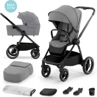 Kinderkraft NEA - Kinderwagen 2in1 tot 22 kg - Praktische oplossingen - Grijs