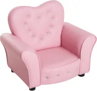 Kinderstoel - Kinderzetel - Kindersofa - Kinderbankje - Roze- L59 x B41,5 x H49 cm