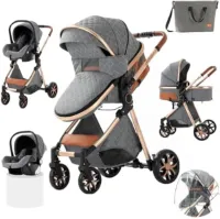 Kinderwagen 3 in 1 - Babywagen 3 in 1 - Wandelwagen - Kinderwagen 3 in 1 Incl Autostoel