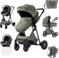 Kinderwagen 3 in 1 - Babywagen 3 in 1 - Wandelwagen - Kinderwagen 3 in 1 Incl Autostoel