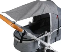 Kinderwagen Zonnescherm - Zonnedoek - Schaduwdoek - Waterbestendige coating - Oxford materiaal - Grijs