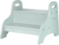 Kindsgut houten opstapkrukje met 2 treden – voor kinderen – aquamarijn – stabiel ontwerp / stabiel design
