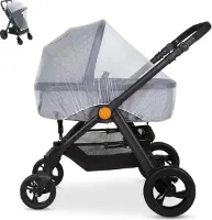 Klamboe Kinderwagen - Universele klamboe voor Kinderwagen & Ledikant - Muskietennet Kinderwagen - Muggennet