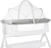 Klamboe - Muggennet - Klamboebed - Opvouwbaar - 55cmx100cm - Wit - Anti-Muggen - Lichtgewicht - Met rits - Voor babybedje