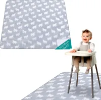 Knoeimat - Vloerbeschermer - Knoeimat Baby - knoeimat kinderstoel - knoei mat - IJsbeer / Violet Mat