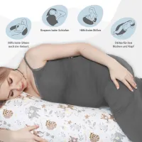 Borstvoedingskussen,zijslaapkussen, Katoen -pregnancy pillow, support pillow