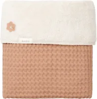Koeka Baby dekentje ledikant wafel teddy Oslo - lichtbruin - 100x150cm