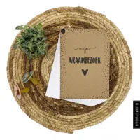 Kraambezoek - Invulkaarten - Kraambezoekboek - Invulboek kraft - 50 personen