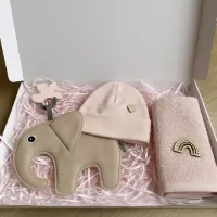 Kraamcadeau meisje – Babyshower Cadeau & Gender Reveal Gift Box – Baby Cadeau Set met Mutsje, Spuugdoekje & Tutpop Blauw