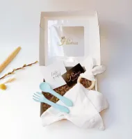 Kraamcadeaus voor jongens en meisjes - Babygeschenkset - Kraampakket - Origineel kraamcadeau - Gepersonaliseerde kraamcadeaus - baby serviesset - Geboortecadeau - Baby producten - Kinderserviesset - H