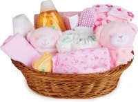 Kraammand - Geboortemand - Kraamcadeau Meisje - Roze