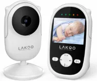 LAKOO MiniGuard Vision C - Babyfoon met monitor - Babyfoon - Nachtzicht - Terugspreekfunctie -Compacte Babyfoon met Monitor & Camera - Babymonitor