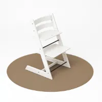 LUVION® Knoeimat Mocha – Ø 95 cm – Waterdicht & Antislip – Ronde mat voor onder de kinderstoel – Makkelijk en snel schoon te maken - Anti Slip