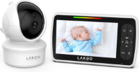 LAKOO-Babyfoon met camera-Monitor-babyfoon-display-Babyfoon met monitor-Wifi sensor-Slaapliedjes