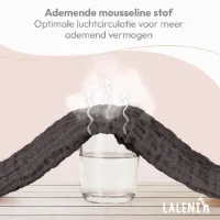 Laleni Hydrofiele Doeken - 100% Katoen - Mousseline - 70x70cm - Antraciet - Set van 20