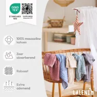 Laleni Hydrofiele Doeken - 100% Katoen - Mousseline - 70x70cm - Oud roze - Set van 20