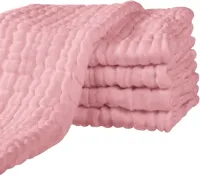 Lange Babyluiers Katoen 65 x 65 cm - 5 Stuks - Vegan en Hypoallergeen voor Pasgeborenen