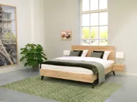 Ledikant 180x210 - Diamant - Oak & Steel - Zonder Lattenbodem - White Wash Eiken