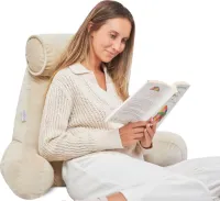 Leeskussen met Ergonomische Rugleuning voor Comfortabel Lezen en Ontspannen