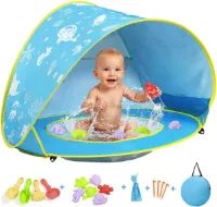 Lexium Strandtent baby - Zomeruitje - Baby zonnescherm - UV bescherming - Pop-up strandtent - Baby strandaccessoire - Vakantie met baby - Stranddag met kinderen - Baby schaduwdoek - Draagbare strandte
