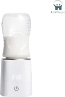 "LifeStages - Flessenwarmer Onderweg - Perfecte Temperatuur - Nieuwe Digitale Flessenwarmer 37° - Elke Keer - Blanca - Netvoeding "