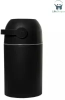 LifeStages - Luieremmer - Luieremmer - Geurdicht Zonder Cassette Met Deksel En Grote Capaciteit Voor Maximaal 25 Luiers - Incl. Geurstopsysteem - Werkt Met Conventionele Zakken - (Zwart)