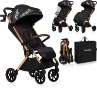 Lionelo Buggy Cloe - Kinderwagen Premium + - tot 22 kg - verstelbare rugleuning - 5-punts veiligheidsgordels - grote zwenkwielen - klamboe - bekerhouder - lichtgewicht - compact - waterdicht