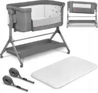 Lionelo Leonie Plus - Co-Sleeper 3 in 1 Kinderbed tot 9kg - Hoogteverstelling