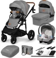 Lionelo Mari Tour - kinderwagen - 3in1 - wielen: off-roadtype met een diameter van 27 cm - 3D panoramische ventilatie - Bedieningsknoppen met geheugenfunctie - Draagzakfunctie