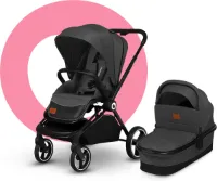 Lionelo Mika 2in1 - kinderwagen - De stoel kan zowel naar voor als naar achter gemonteeerd worden - Waterdichte dak XXL met UPF 50+ filter - Verstelbare draagbeugel